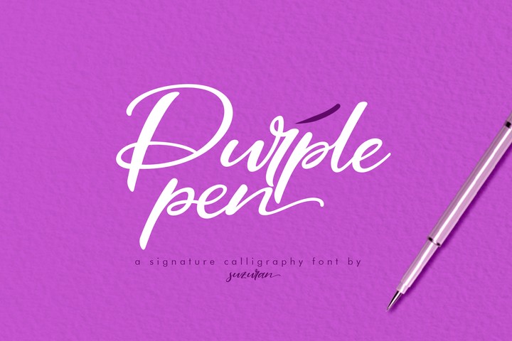 Font Purple Pen